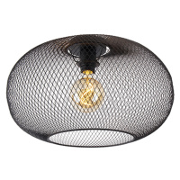 Moderné stropné svietidlo čierne 45 cm - Mesh Ball