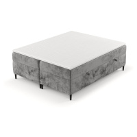 Tmavosivá boxspring posteľ s úložným priestorom 200x200 cm Araya – Maison de Rêve