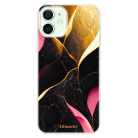 Odolné silikónové puzdro iSaprio - Gold Pink Marble - iPhone 12 mini