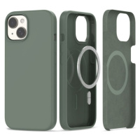 Silikónové puzdro na Apple iPhone 15 Tech-Protect Silicone MagSafe Olive