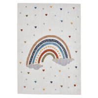 Krémovobiely detský koberec 120x170 cm Vida Rainbow – Think Rugs