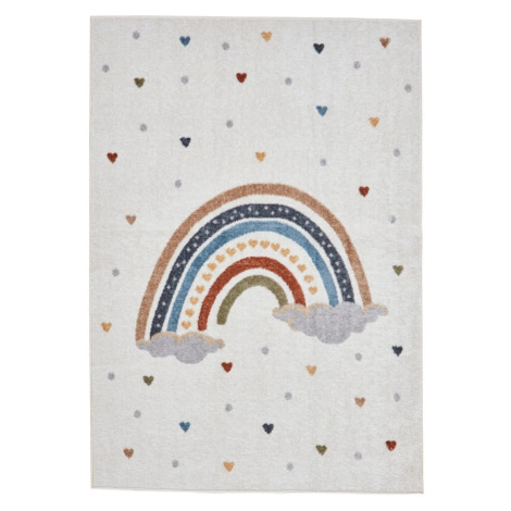 Krémovobiely detský koberec 120x170 cm Vida Rainbow – Think Rugs