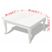 Konferenčný stolík biela vysoký lesk Dekorhome 115x65x42 cm,Konferenčný stolík biela vysoký lesk