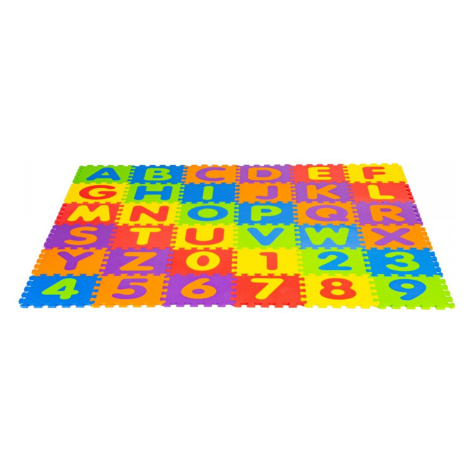 Penová podložka Puzzle čísla a písmená 178x178 cm farebná ECOTOYS