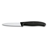 Victorinox nôž na zeleninu s vlnitou čepeľou 8 cm plast čierny