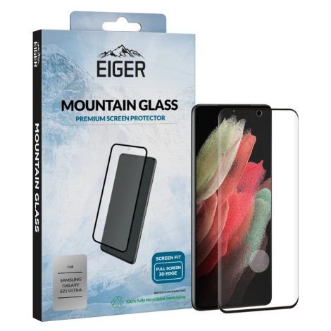 Ochranné sklo Eiger 3D GLASS Case Friendly Tempered Glass Screen Protector for Samsung Galaxy S2