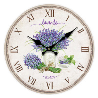 Nástenné hodiny Lavande Provence, pr. 34 cm
