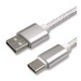 Kábel WG USB-C na USB, 2,1A, 1m, biela