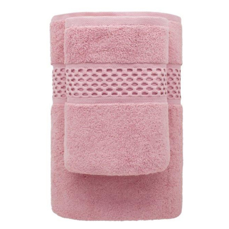 Bavlnený uterák Rete 50x90 cm ružový FARO