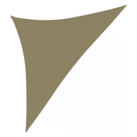 Tieniaca plachta trojuholníková 3,5 x 3,5 x 4,9 m oxfordská látka Dekorhome Béžová,Tieniaca plac