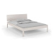 Biela dvojlôžková posteľ z borovicového dreva 200x200 cm Ammer - Skandica
