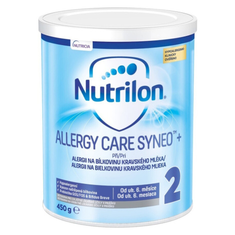 NUTRILON 2 Allergy Care Syneo+ špeciálna dojčenská výživa 6m+ 450 g