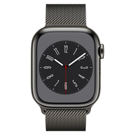 Apple Watch Series 8 GPS + Cellular 41mm Graphite Stainless Steel Case with Graphite Milanese Lo