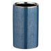 Modrý keramický téglik na kefky s detailom v striebornej farbe Wenko Nuria