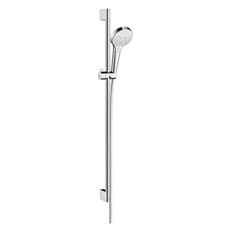 Hansgrohe Croma Select S, sprchová sada Multi EcoSmart 9 l/min so sprchovou tyčou 90 cm, biela/c