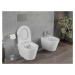 MEXEN/S - Rico Závesná WC misa Rimless vrátane sedátka s slow-slim, Duroplast, biela 30720400