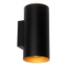 Inteligentné nástenné svietidlo čierne so zlatými 2 svetlami vrátane Wifi GU10 - Sab