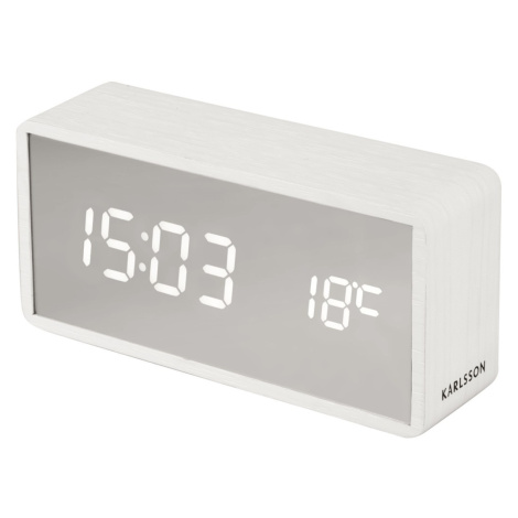 LED budík Karlsson KA5879WH, 15cm