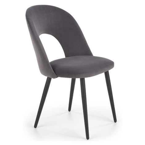 Stolička K384 Velvet/Kov Šedá MERKURY MARKET