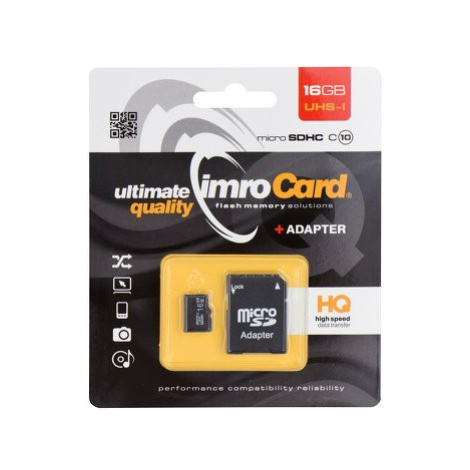 Pamäťová karta microSD 16 GB  IMRO Class 10 + adaptér