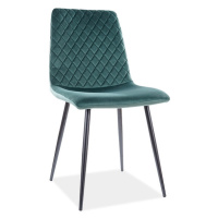 Jedálenská stolička IRYS VELVET Tmavo zelená,Jedálenská stolička IRYS VELVET Tmavo zelená