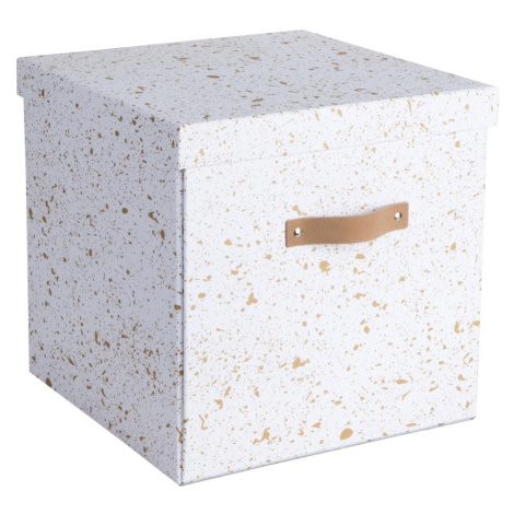 Úložná škatuľa v zlato-bielej Bigso Box of Sweden Logan