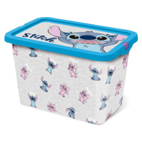 STOR Plastový úložný box s vekom Stitch 7l