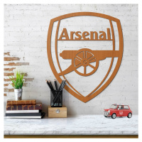Logo futbalového klubu z dreva - Arsenal, Čerešňa