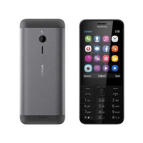 Nokia 230, Dual SIM, Dark Silver - SK distribúcia