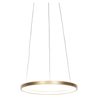 Moderné kruhové závesné svietidlo zlaté 40 cm vrátane LED - Anella