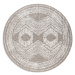 Krémovo-hnedý okrúhly vonkajší koberec ø 140 cm Gemini – Elle Decoration