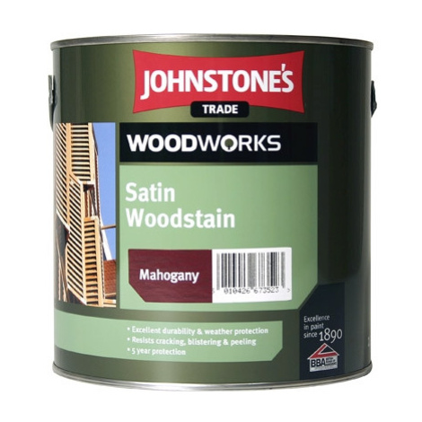 Johnstones Satin Woodstain - hrubovrstvová lazúra na drevo 2,5 l bezfarebný