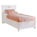 Detská posteľ 100x200cm s úložným priestorom ema - biela