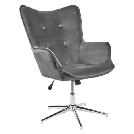 LuxD 21760 Dizajnová otočná stolička Joe - sivý zamat