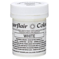 Barva do čokolády na bázi kakaového másla Sugarflair White (35 g) - Sugarflair