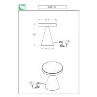 Stolná lampa LED Neutra, výška 20 cm, nikel, dotykový stmievač