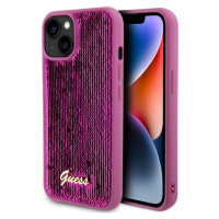 Guess Sequin Script Logo Zadný Kryt pre iPhone 13 Magenta