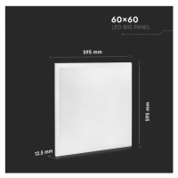 Panel LED 600x600 40W, 4000K, 4950lm, so zdrojom, VT-6060 (V-TAC)