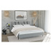 Svetlosivá čalúnená dvojlôžková posteľ s roštom 180x200 cm Tulsa – Ropez
