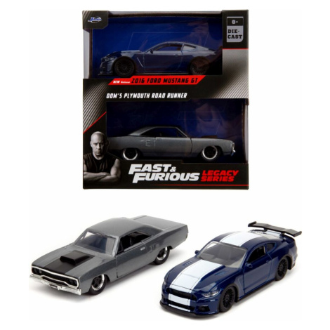 Rýchlo a zbesilo Twin Pack 2016 Ford Mustang GT350 + 1970 Plymouth Road Runner, 1:32 Wave