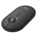 Logitech Pebble Mouse 2 M350s/Cestovná/Optická/4 000 DPI/Bezdrôtová Bluetooth/Grafitová