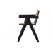 Čierna jedálenská stolička z borovicového dreva Gunn – WOOOD