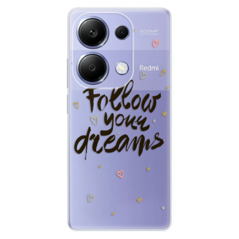 Odolné silikónové puzdro iSaprio - Follow Your Dreams - black - Xiaomi Redmi Note 13 Pro