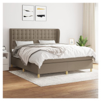 vidaXL Posteľný rám boxspring s matracom sivohned 180x200 cm látka