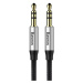 Audio Kábel Aux Baseus M30 3.5mm/3.5mm jack, 1.5 m, opletený, čierno-strieborný