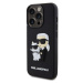 Karl Lagerfeld 3D Rubber Karl and Choupette Zadný Kryt pre iPhone 14 Pro Black