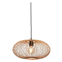 Závesné svietidlo s bambusovým tienidlom v bronzovej farbe ø 40 cm Cango – Good&Mojo
