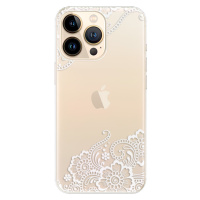 Odolné silikónové puzdro iSaprio - White Lace 02 - iPhone 13 Pro Max