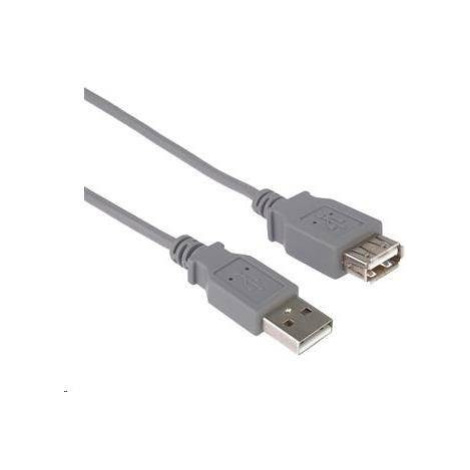 Kábel USB PREMIUMCORD 2.0 A-A 5 m, predĺženie (M/F) sivá