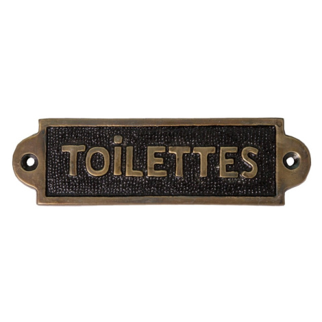 Kovová ceduľa 15x4,5 cm Toilettes – Antic Line